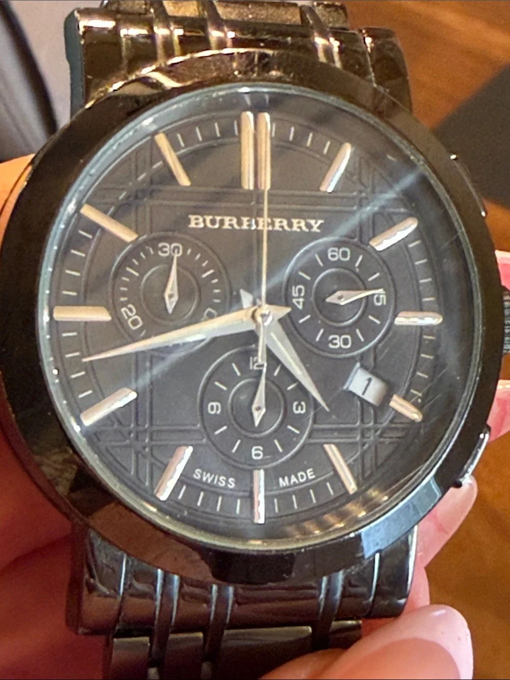 Burberry Black Men's Chronograph Bracelet Watch